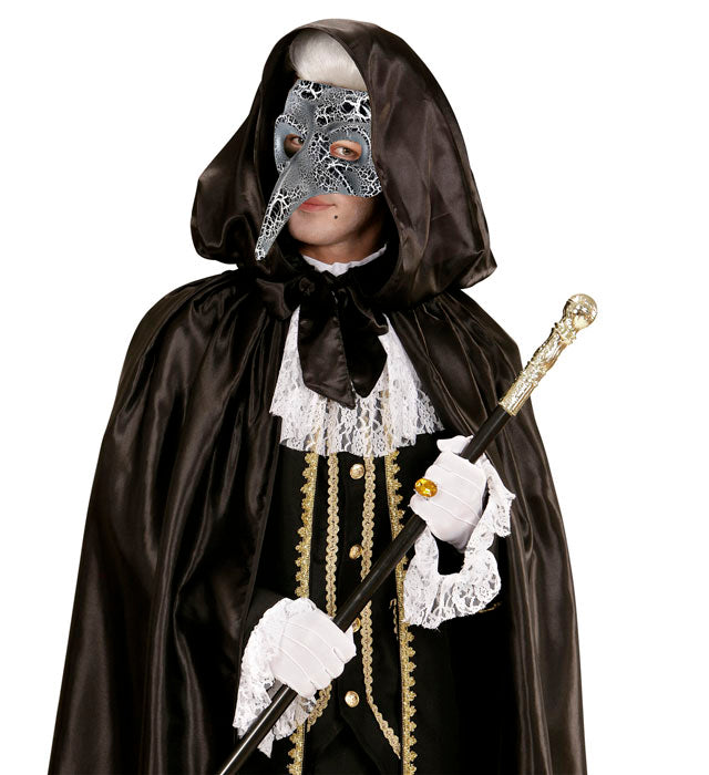 Venezianische Maske mit langer Nase in traditionellem Design