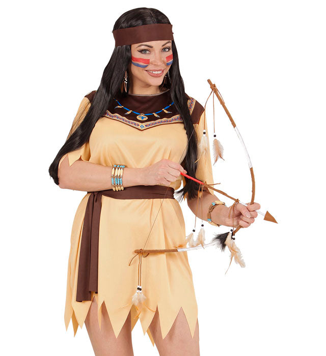 Authentisches Indianer Pfeil und Bogen Set 60 cm für Fasnacht und Karneval