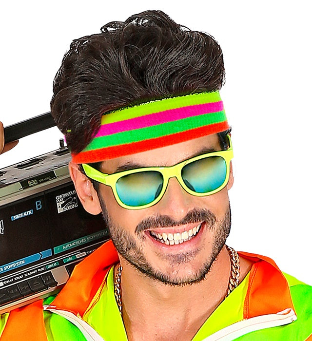 Mehrfarbiges Neon Stirnband mit leuchtenden Farben für Fasnacht und Party