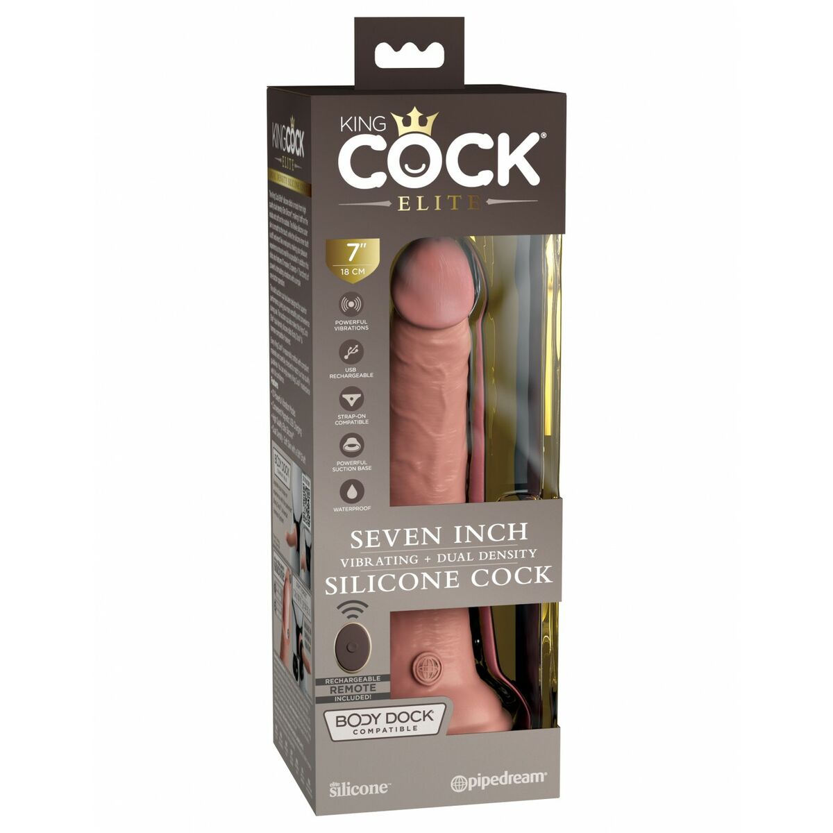 Natürliches Dildo Pipedream - King Cock Silikon