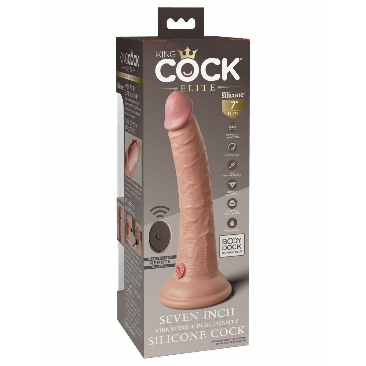 Natürliches Dildo Pipedream - King Cock Silikon