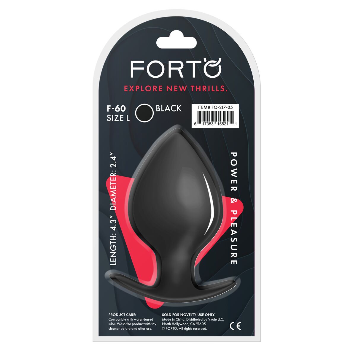 Plug Anal Forto Schwarz