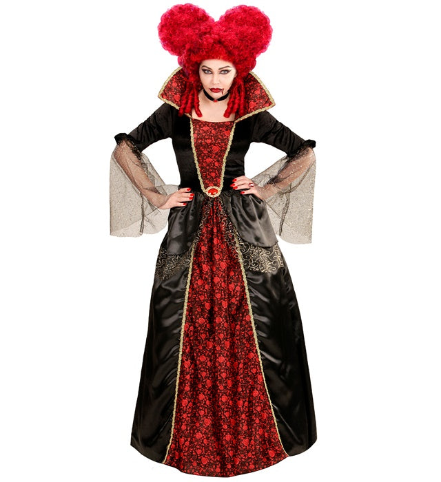 Schwarzes Vampirin Kleid mit Reifunterrock ideal für Fasnacht und Halloween