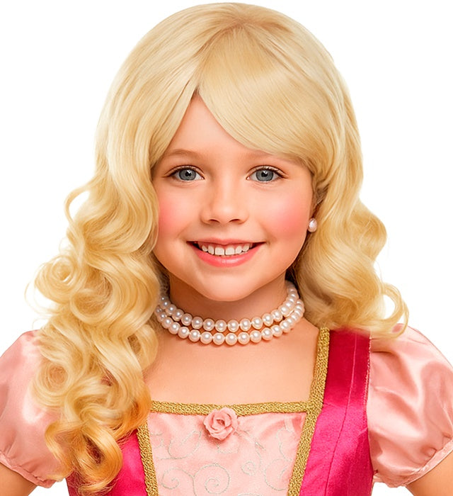 Blonde Prinzessinnen-Perücke für Fasnacht und Karneval