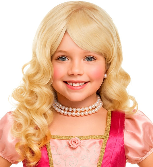 Blonde Prinzessinnen-Perücke für Fasnacht und Karneval