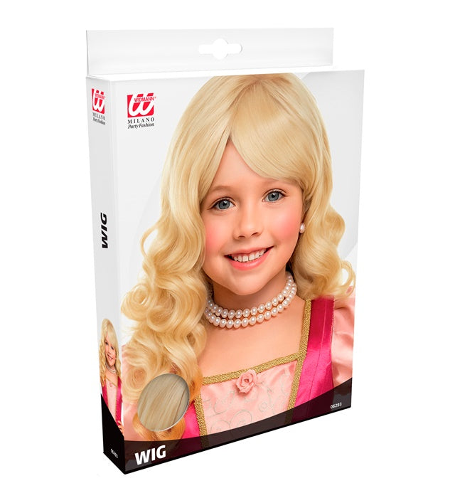 Blonde Prinzessinnen-Perücke für Fasnacht und Karneval