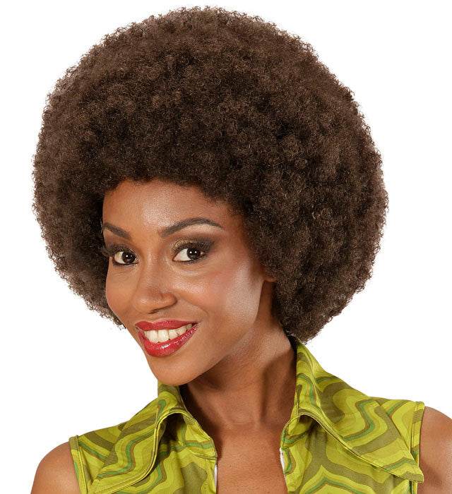 Bunte Afro-Perücke mit voluminösen Locken in Dream Hair Qualität in farbiger Box