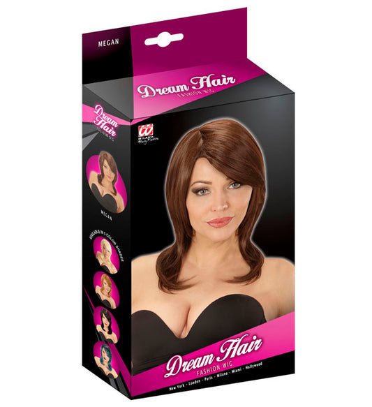 Braune Perücke Megan mit mittellanger, gewellter Frisur in Dream Hair Qualität