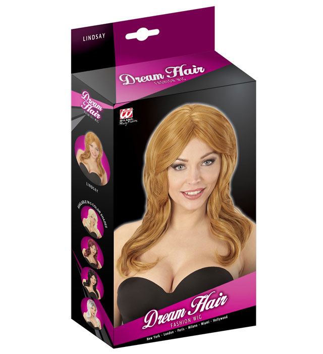 Lindsay Perücke rotblond in hochwertiger Dream Hair Qualität in farbiger Verpackung