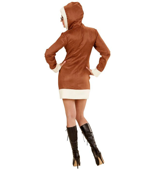 Fliegerin Kostümkleid mit Kapuze in stilvollem Design für Fasnacht