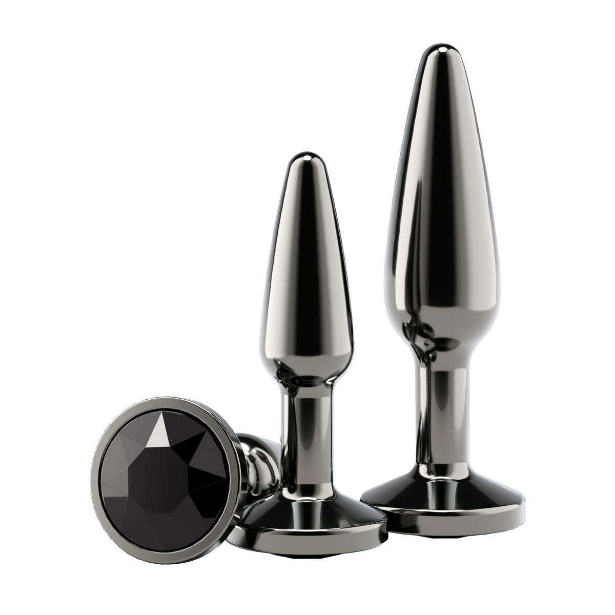 Plug Anal NS Novelties Rear Assets Schwarz 2 Stücke (8,3 cm) (6,9 cm)