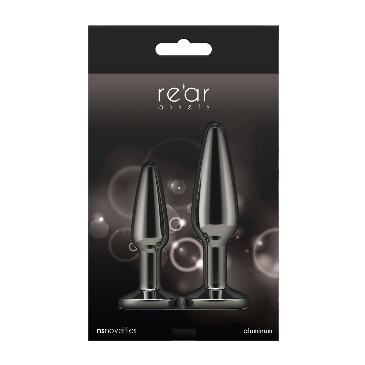 Plug Anal NS Novelties Rear Assets Schwarz 2 Stücke (8,3 cm) (6,9 cm)