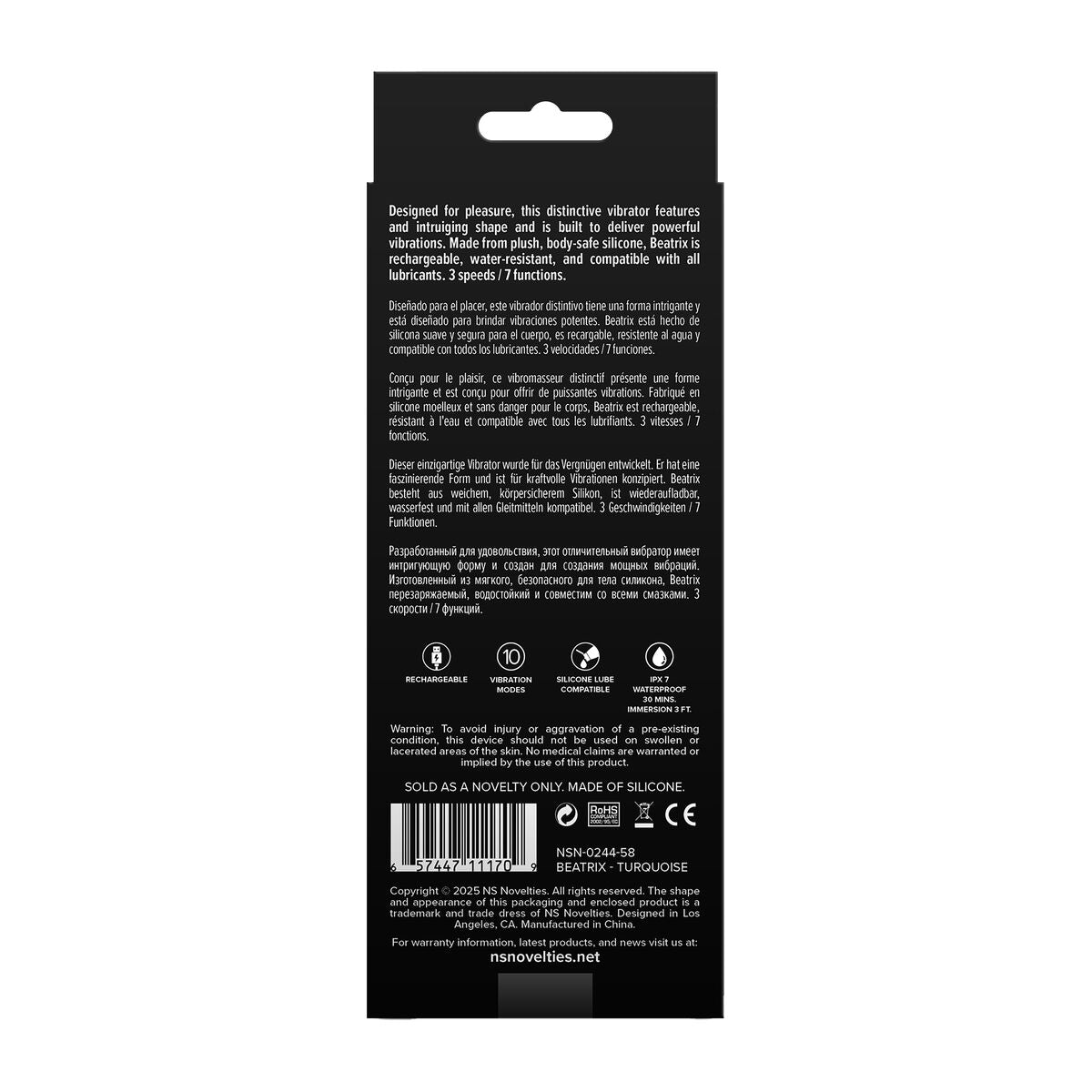 Kugelvibrator NS Novelties Gold-n-Dreams Blau Blue