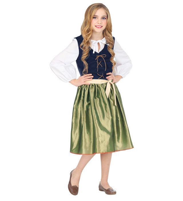 Elegantes Renaissance-Kleid mit Gürtel für Fasnacht und Mottopartys