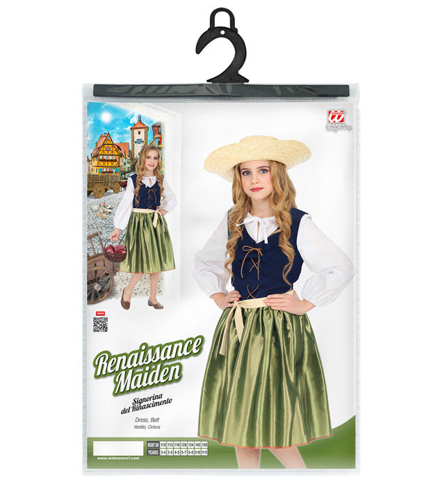 Elegantes Renaissance-Kleid mit Gürtel für Fasnacht und Mottopartys