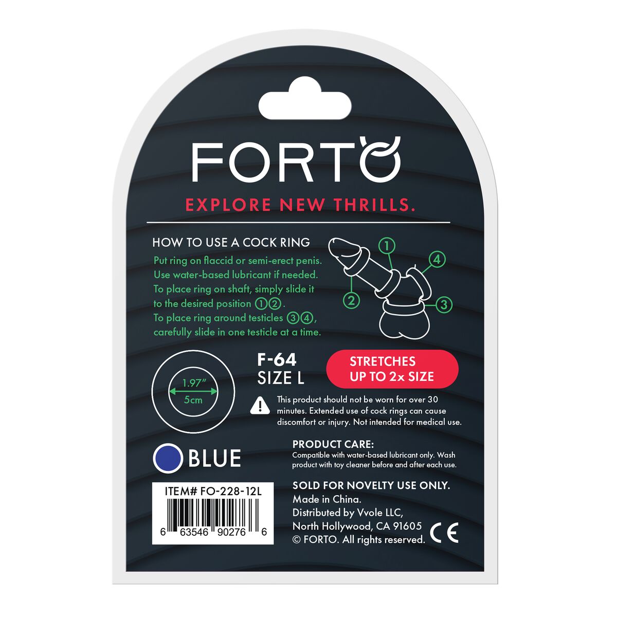 Penisringe Forto Blau L Ø 50 mm