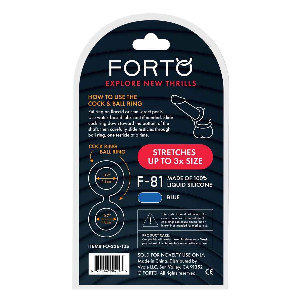 Penisringe Forto Blau Ø 44 mm (Einheitsgröße)