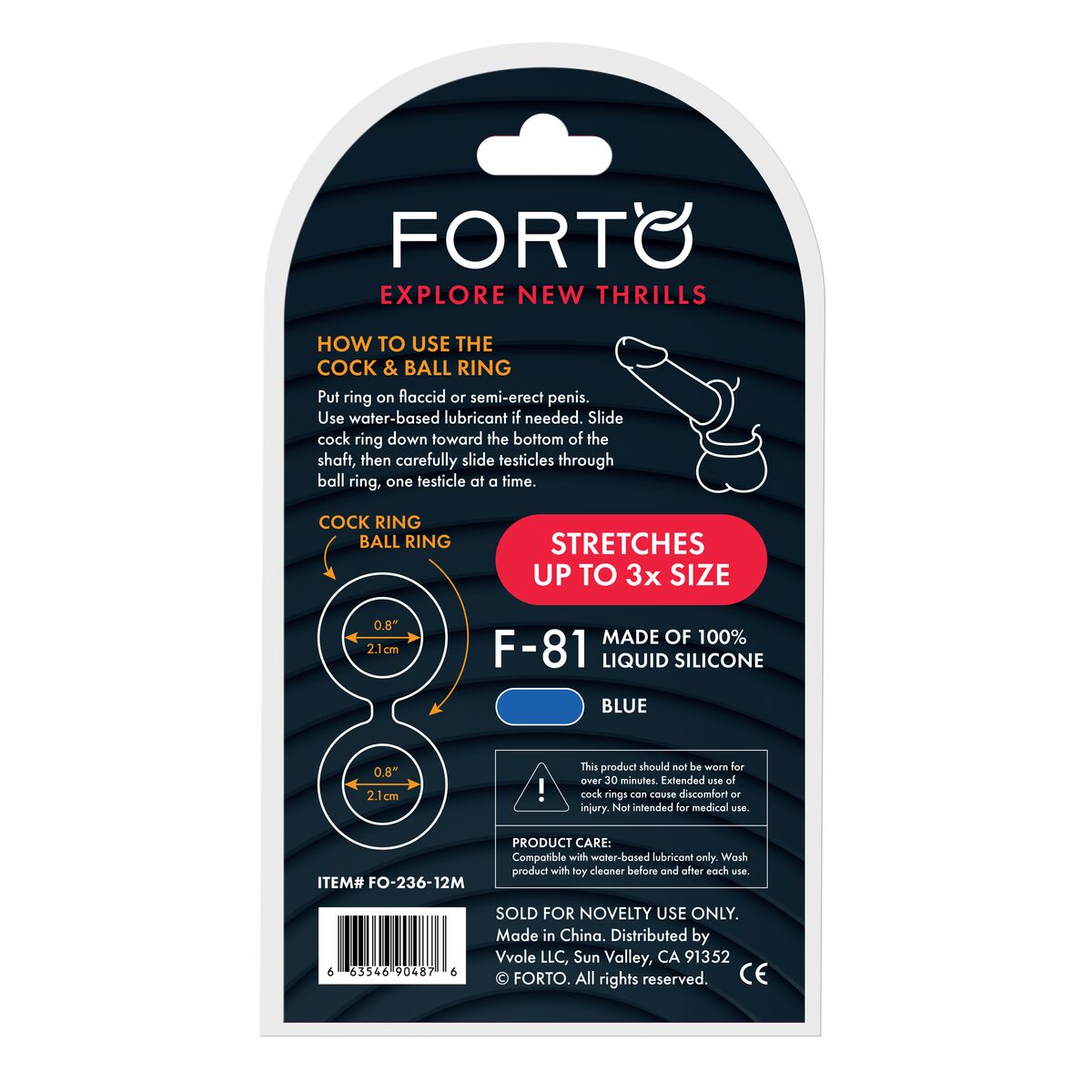 Penisringe Forto Blau Ø 47 mm (Einheitsgröße)