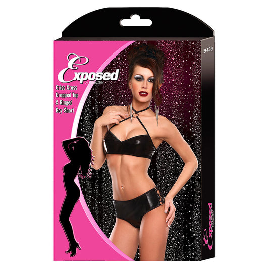 Unterwäsche-Set Exposed Schwarz (S/M)