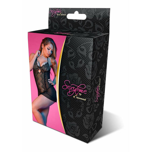 Kleid Exposed Schwarz (S/M)