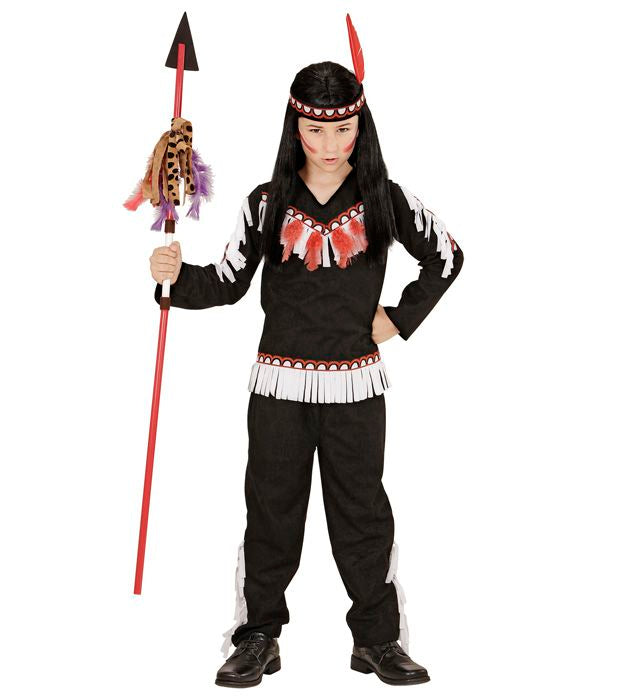 Indianer Kostüm Set bestehend aus Oberteil, Hose und Stirnband für Fasnacht