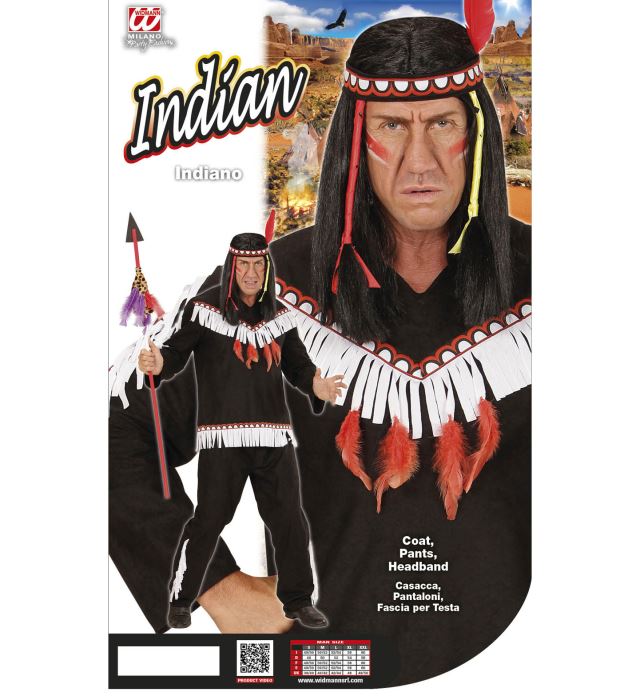 Indianer-Kostüm bestehend aus Oberteil, Hose und Stirnband für Fasnachtsverkleidung