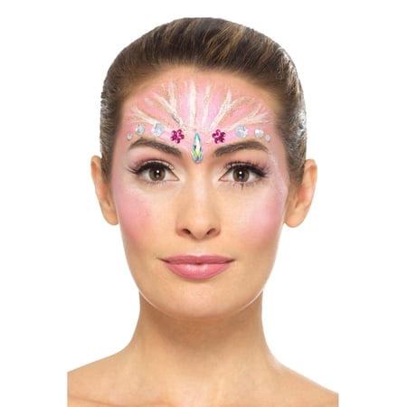 Smiffys Einhorn-Gesichtsbemalungsset Aqua mit Glitzer und 9 Edelsteinen