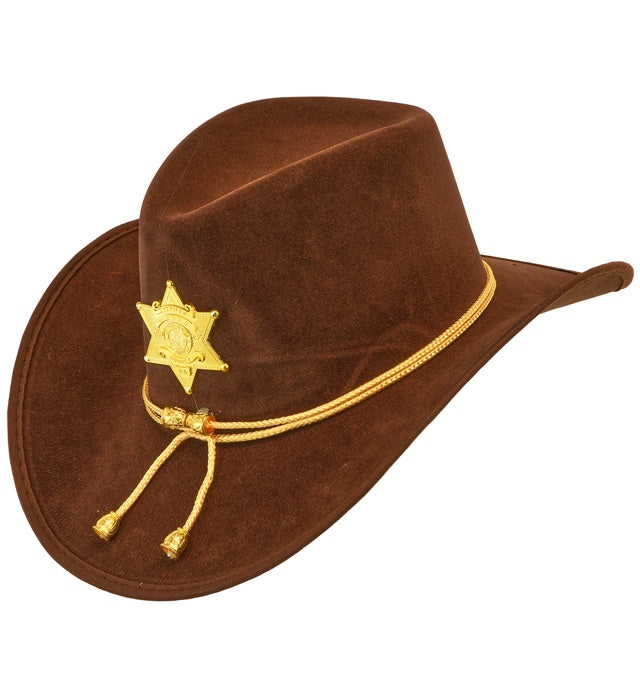 Sheriff Cowboyhut Texas Ranger braun für Fasnacht und Karneval