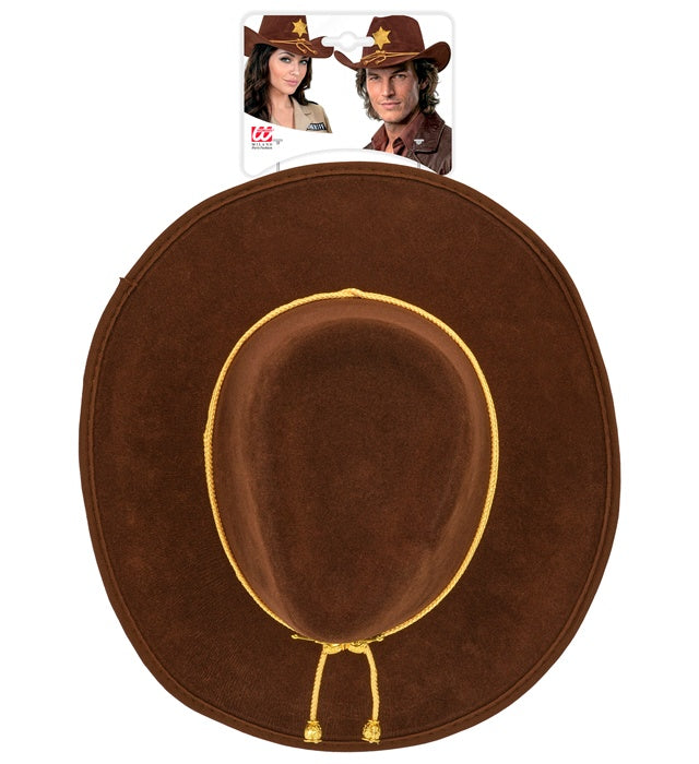 Sheriff Cowboyhut Texas Ranger braun für Fasnacht und Karneval