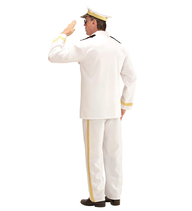 Navy Captain Kostüm mit Jacke, Hose und Kapitänsmütze für Fasnacht
