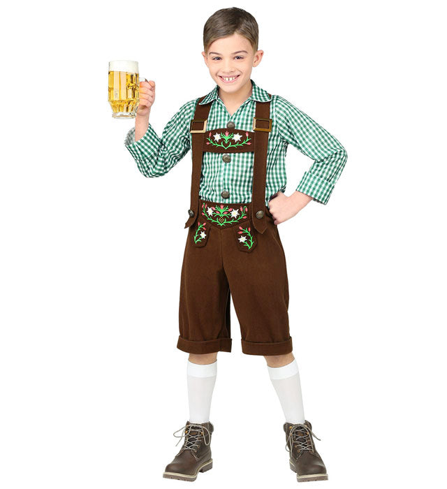 Bayer Trachtenkostüm mit Hemd und Lederhosen für Fasnacht und Mottoparty