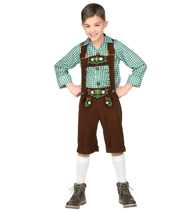 Bayer Trachtenkostüm mit Hemd und Lederhosen für Fasnacht und Mottoparty