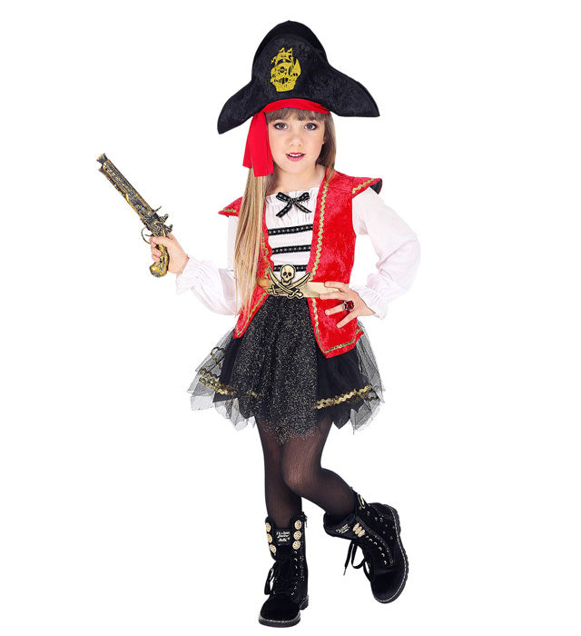 Piratenkapitän Kostüm mit Tutu und Hut für Fasnacht und Karneval