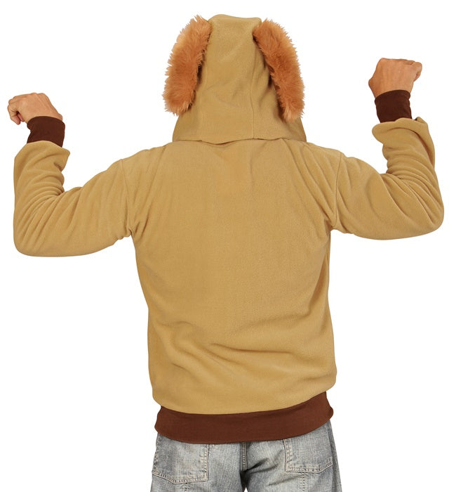 Fleecejacke mit Kapuze im Hundedesign – bequemes Kostüm für Fasnacht