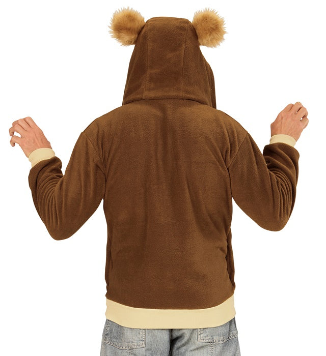 Flauschige Bär Fleecejacke mit Kapuze für Fasnacht Kostüm