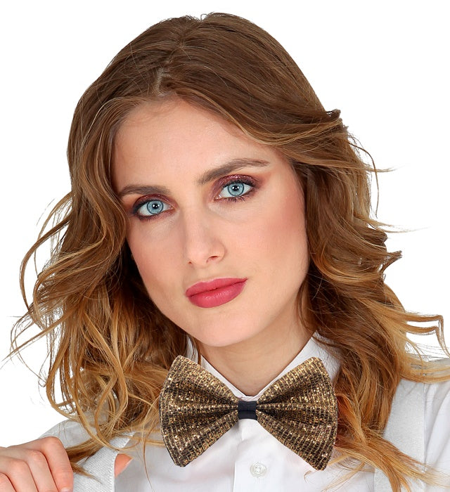 Goldene Fliege verstellbar – elegantes Fasnachts-Accessoire
