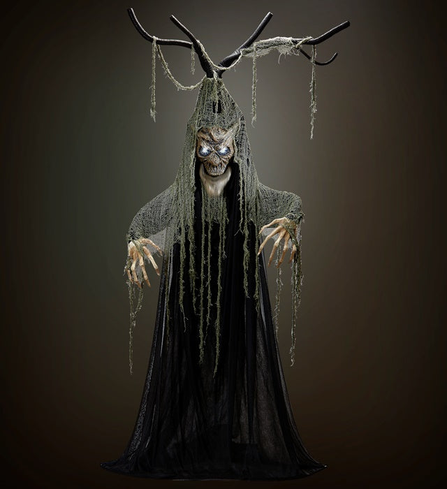 Sprechender Halloweenbaum 200 cm mit beweglichem Mund und blinkenden LED-Augen