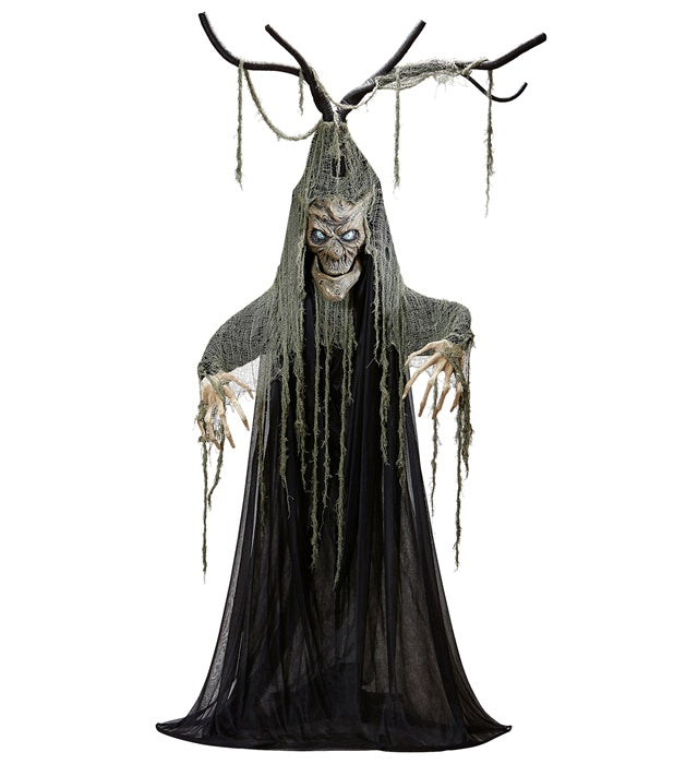 Sprechender Halloweenbaum 200 cm mit beweglichem Mund und blinkenden LED-Augen