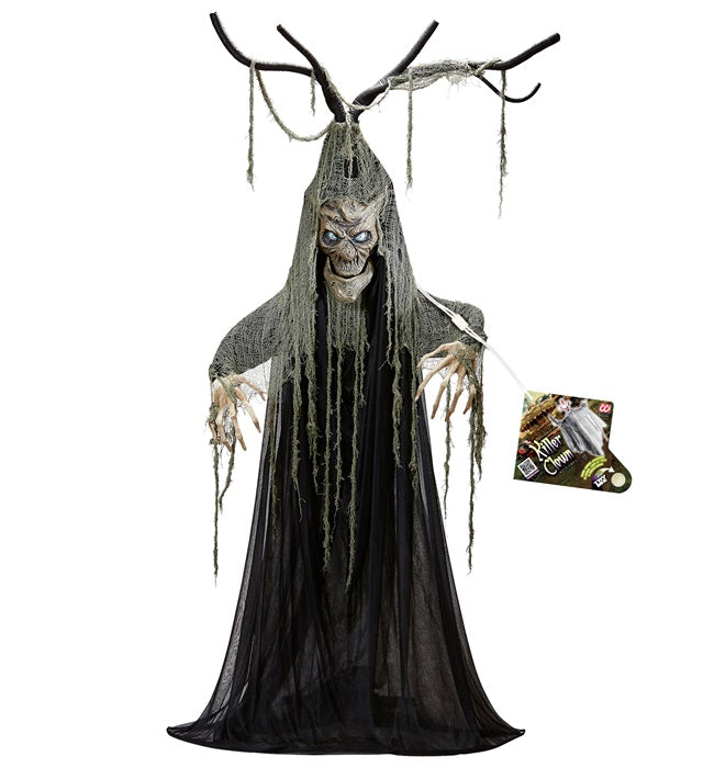 Sprechender Halloweenbaum 200 cm mit beweglichem Mund und blinkenden LED-Augen