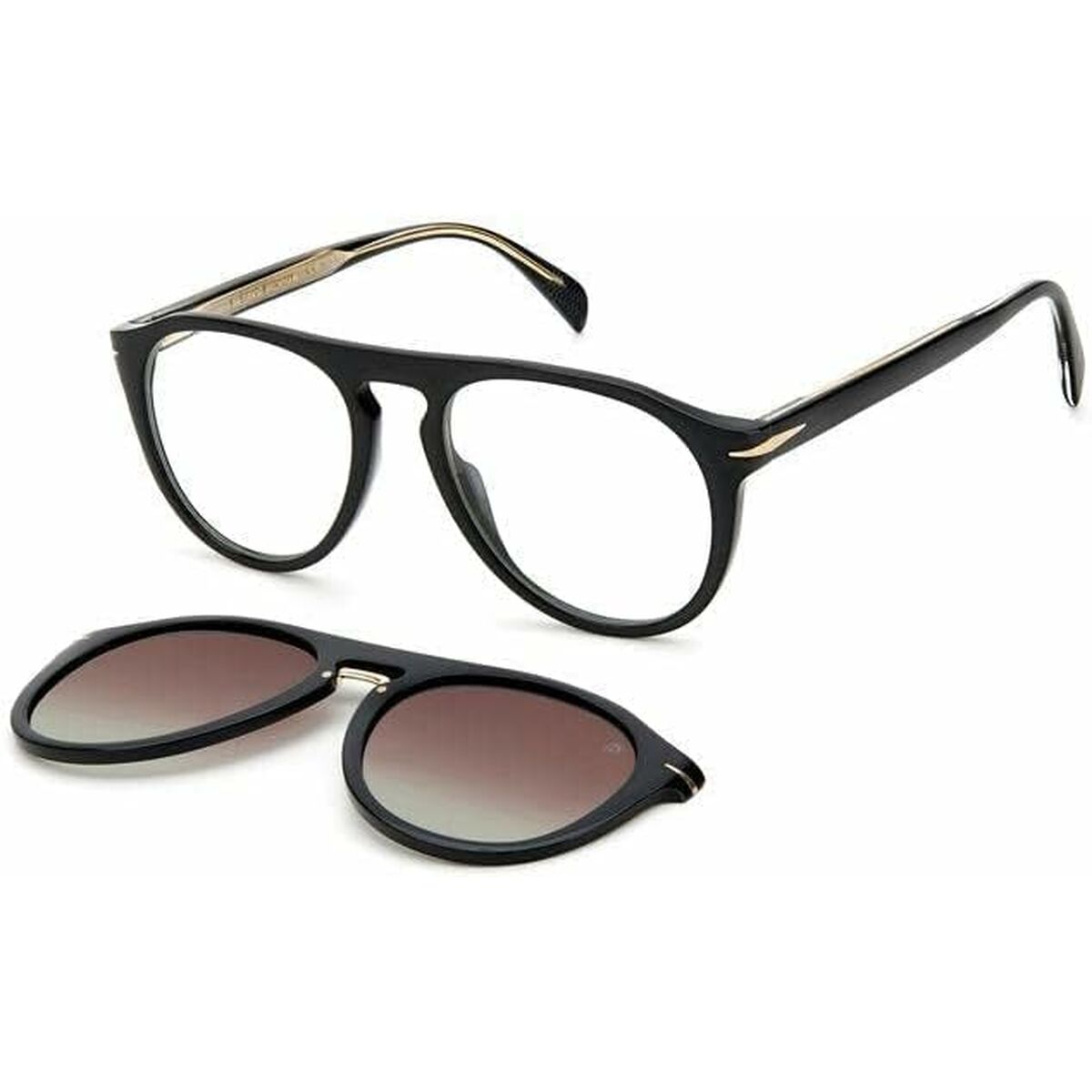 Eyewear By David Beckham Herrensonnenbrille Eyewear By David Beckham 7032/G/Cs Polarisiert Schwarz Gold Ø 52 Mm