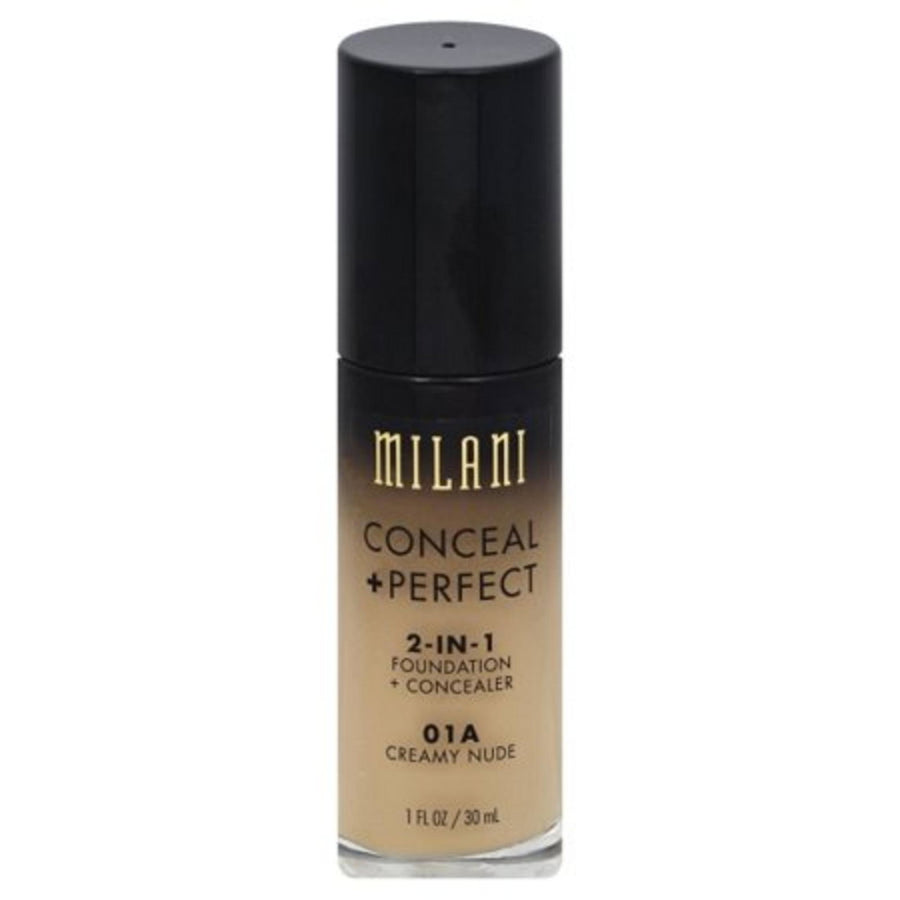Milani Milani, Conceal + Perfect, Matt, Flüssige Grundierung & Concealer 2-in-1, 01A, Creamy Nude, 30 ml Regular
