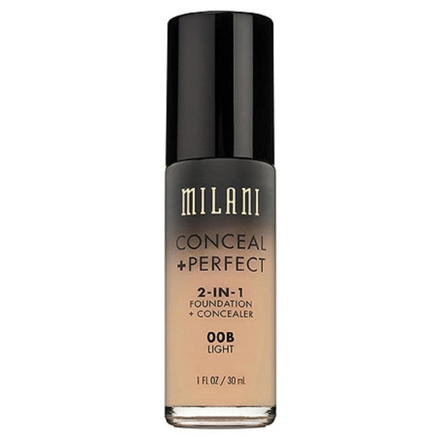 Milani Milani, Conceal + Perfect, Natürlich, Flüssige Grundierung & Concealer 2-in-1, 00B, Licht, 30 ml Regular
