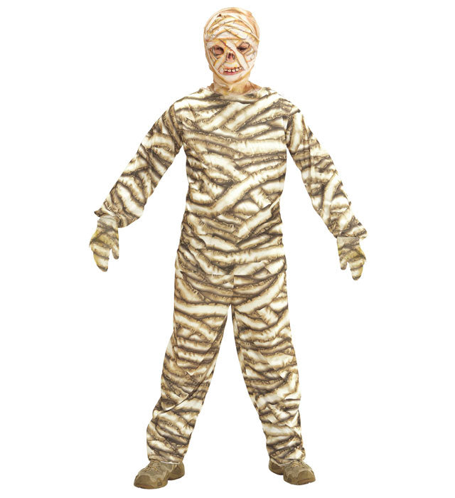 Mumien-Kostüm bestehend aus Oberteil, Hose und Maske für Fasnacht