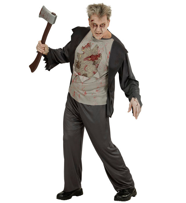 Zombie-Kostüm bestehend aus Jacke mit zerrissenem T-Shirt und Hose für Fasnacht
