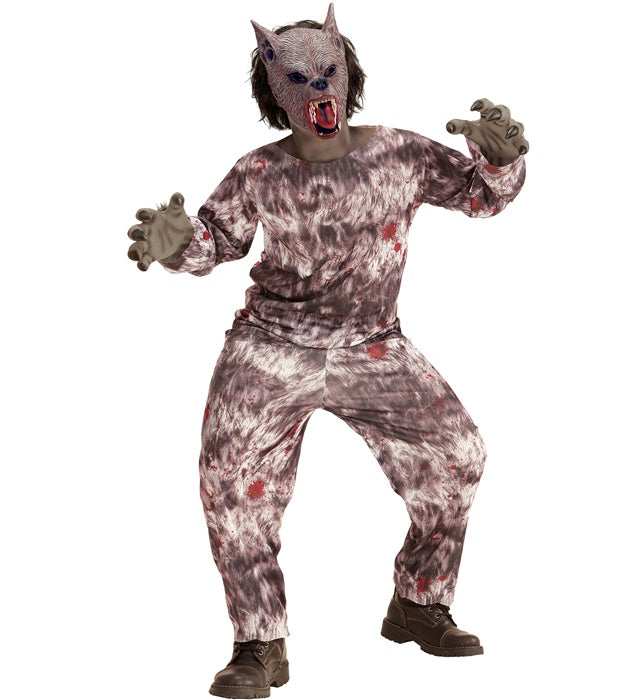 Werwolf Kostüm Set mit Jacke, Hose und Maske für Fasnacht