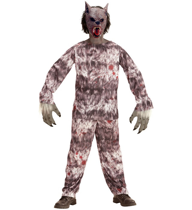 Werwolf Kostüm Set mit Jacke, Hose und Maske für Fasnacht