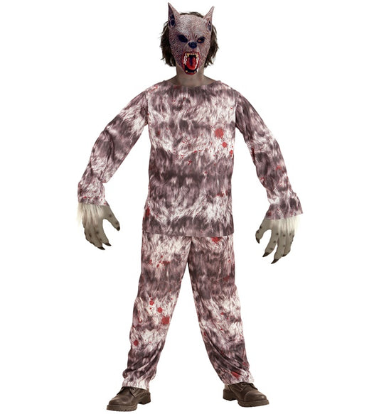 Werwolf Kostüm Set mit Jacke, Hose und Maske für Fasnacht