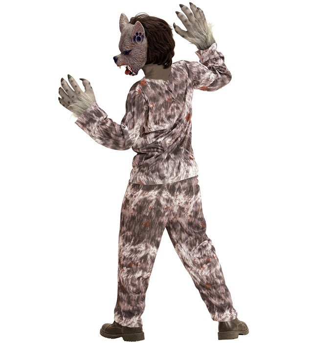 Werwolf Kostüm Set mit Jacke, Hose und Maske für Fasnacht