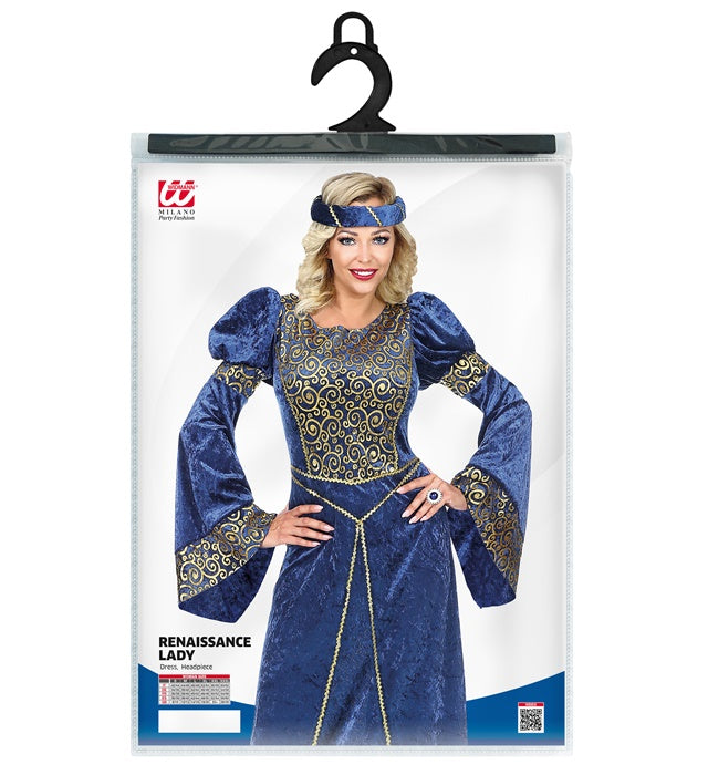 Damen in elegantem Renaissance-Kleid mit Kopfschmuck