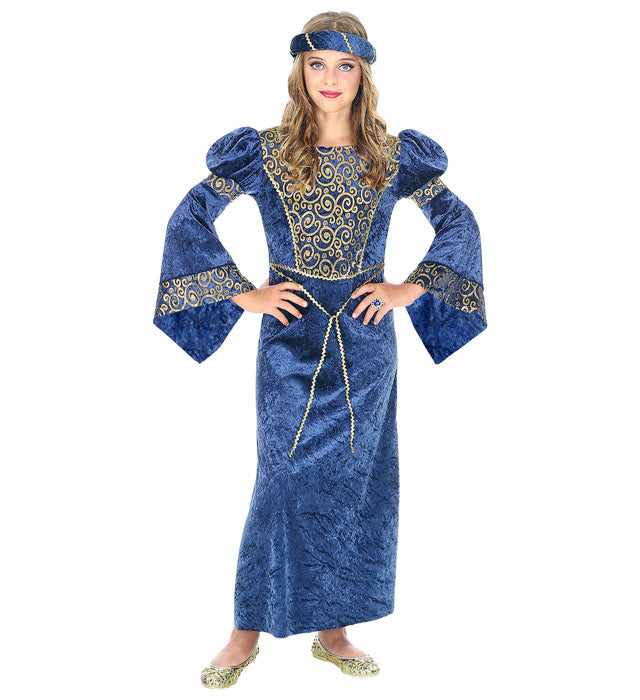 Renaissance Damenkostüm mit Kopfschmuck in eleganter Ausführung